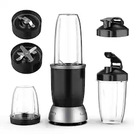 Teendow - 1200W Personal Blender with 25,000 RPM, Smoothie Blender Maker & Grinder with 3 Cups for Shakes, Juices - Black
