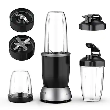 Front. Teendow - Teendow 1200W Personal Blender with 25,000 RPM, Smoothie Blender Maker & Grinder with 3 Cups for Shakes, Juices - Black.