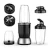 Teendow - 1200W Personal Blender with 25,000 RPM, Smoothie Blender Maker & Grinder with 3 Cups for Shakes, Juices - Black