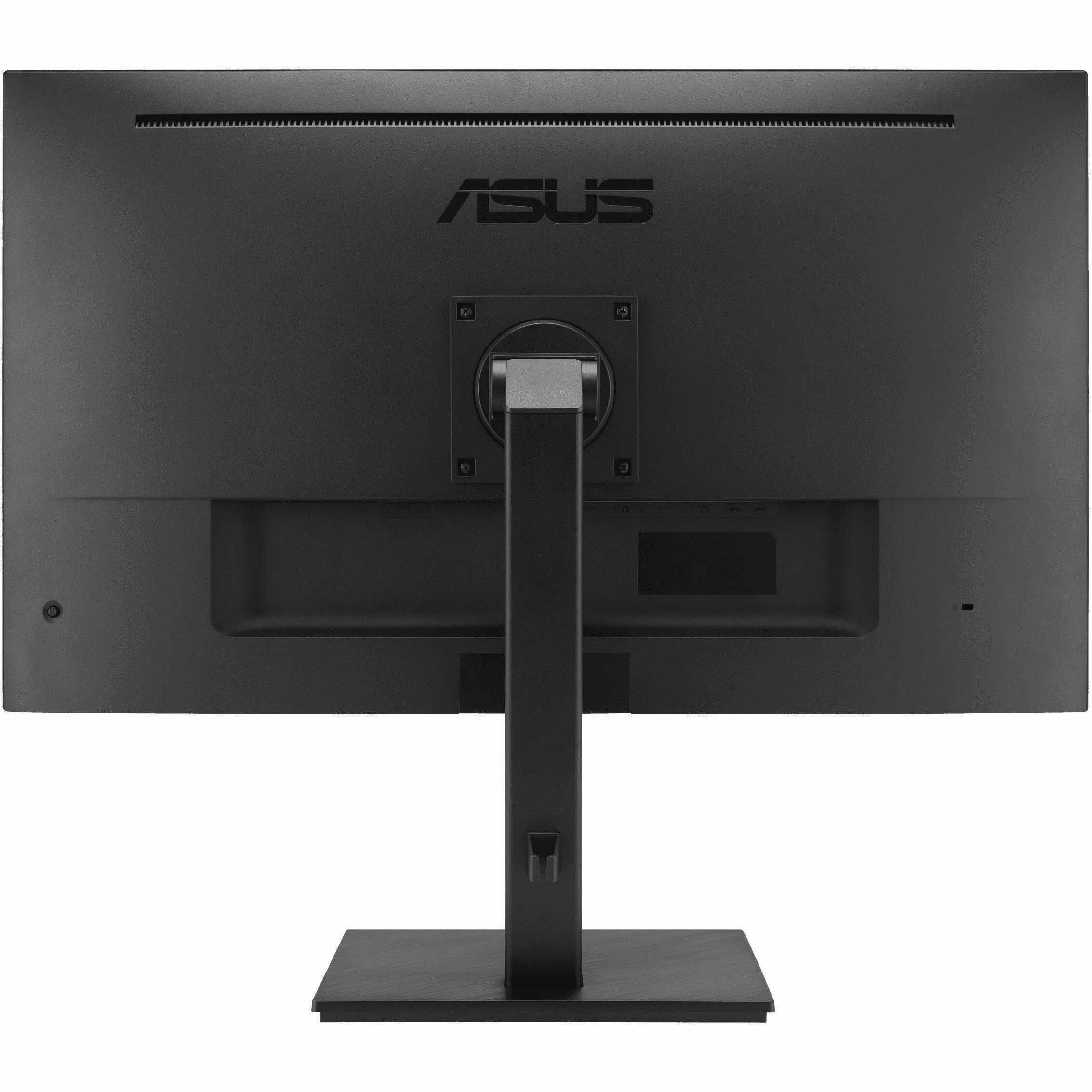 Back. ASUS - ASUS VA32UQSB 32" 4K UHD IPS Monitor, 60Hz, HDR10, USB Hub, HDMI, DP, Ergonomic Stand, Speakers, VESA - BLACK.