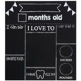 BreeBe - *Baby Milestones Chalkboard White - Black