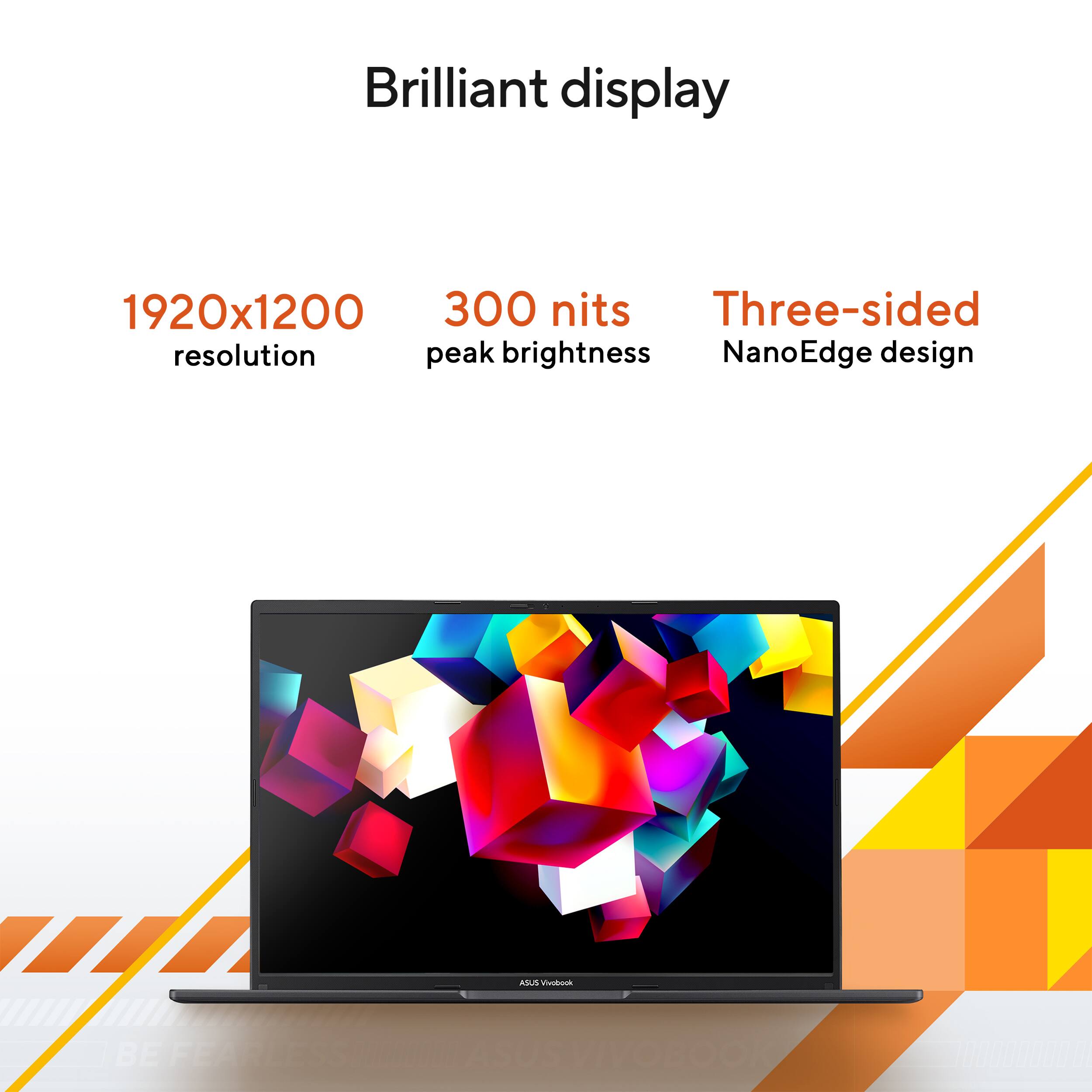 Brilliant display  
1920x1200 resolution  
300 nits peak brightness  
Three-sided NanoEdge design