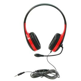 Califone - On-Ear Headset with Gooseneck Microphone, 3.5mm, Red