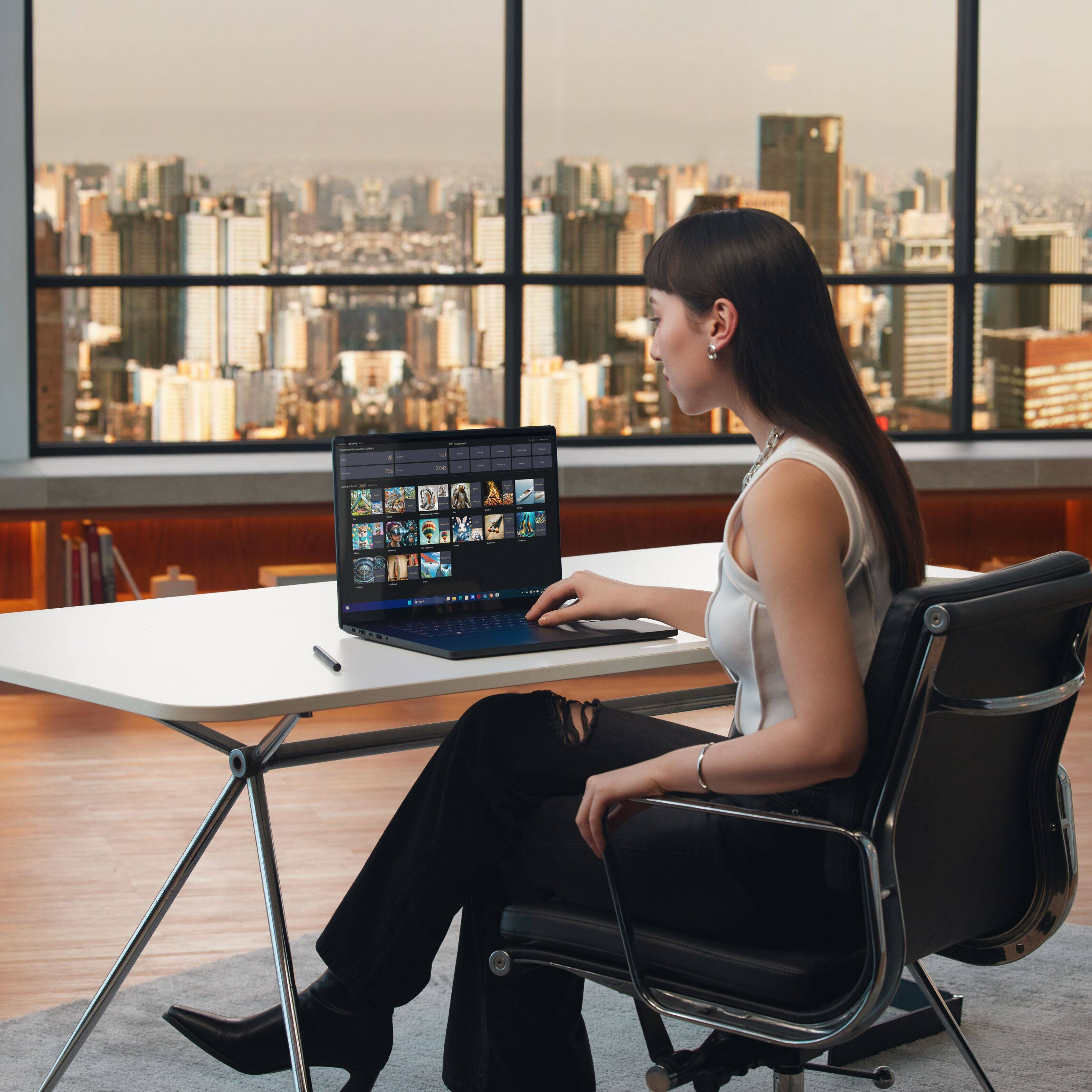 Alt View 9. ASUS - ProArt P16 16" 3K OLED Touchscreen Laptop - AMD Ryzen AI 9 465 (2026) - 32GB RAM - 512GB SSD - Copilot+ PC - Nano Black.