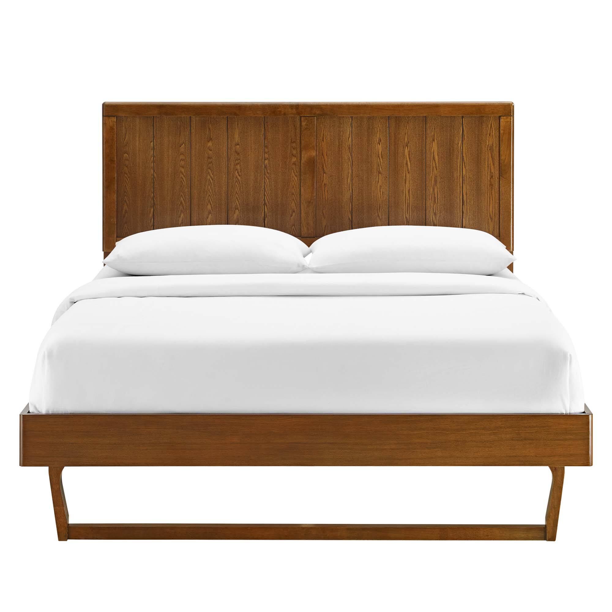 Alt View 7. Modway - Alana Wood Full Platform Bed With Angular Frame - Brown.