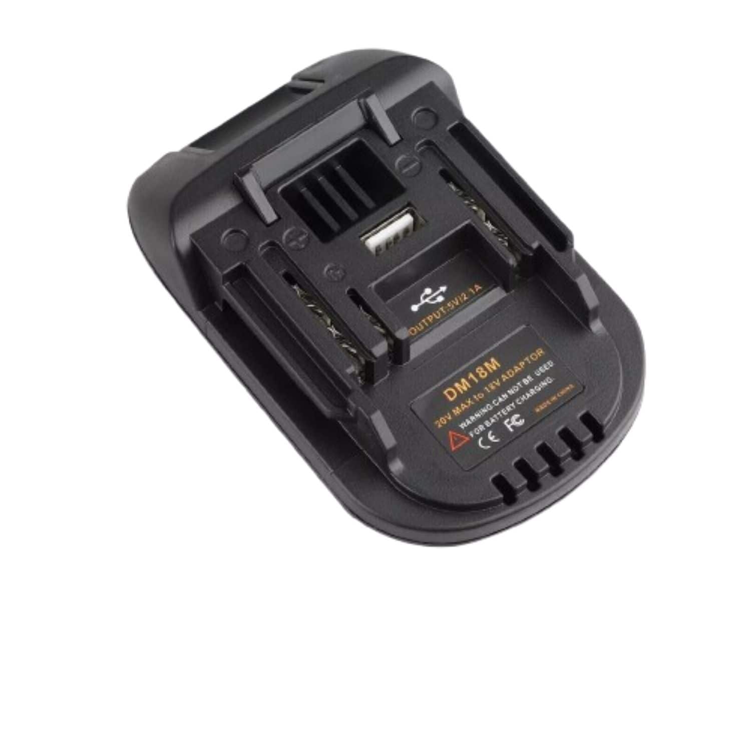 Home Collection - Battery Adapter Converter for 20V DEWALT & Milwaukee M18 – Converts to Makita 18V Tools with Dual USB Power Output