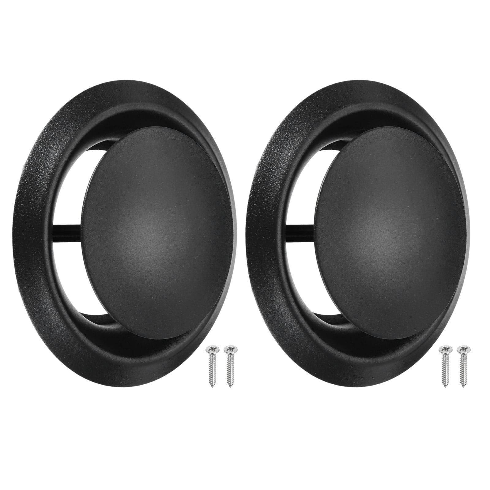 "Unique Bargains - 2Set 5"" Round Ceiling Diffuser, 304 Stainless Steel Adjustable Wall Air Vent Diffuser Duct Cover Exhaust Supply - Black" price history on PriceWatchPro