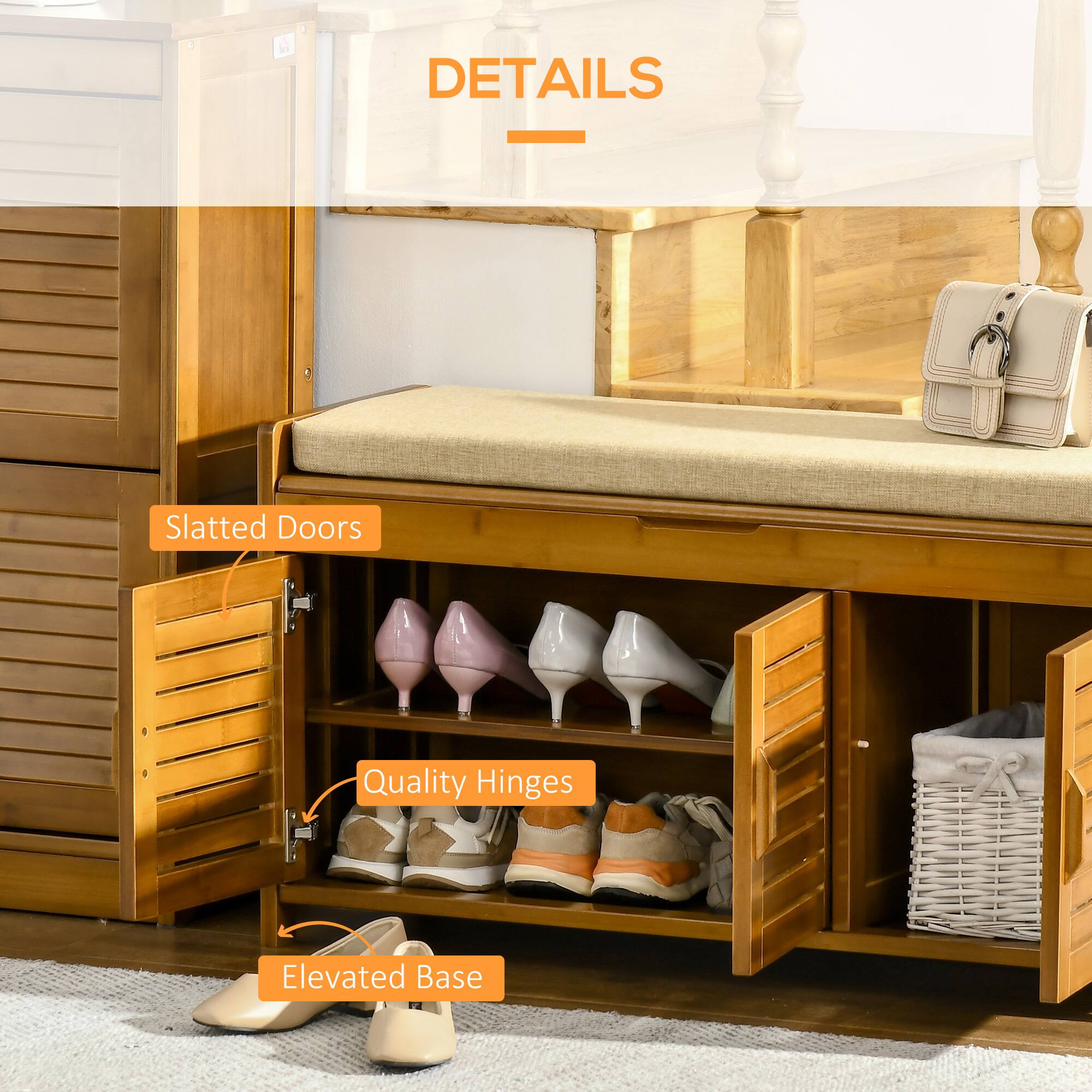 DETAILS

Slatted Doors
Quality Hinges
Elevated Base