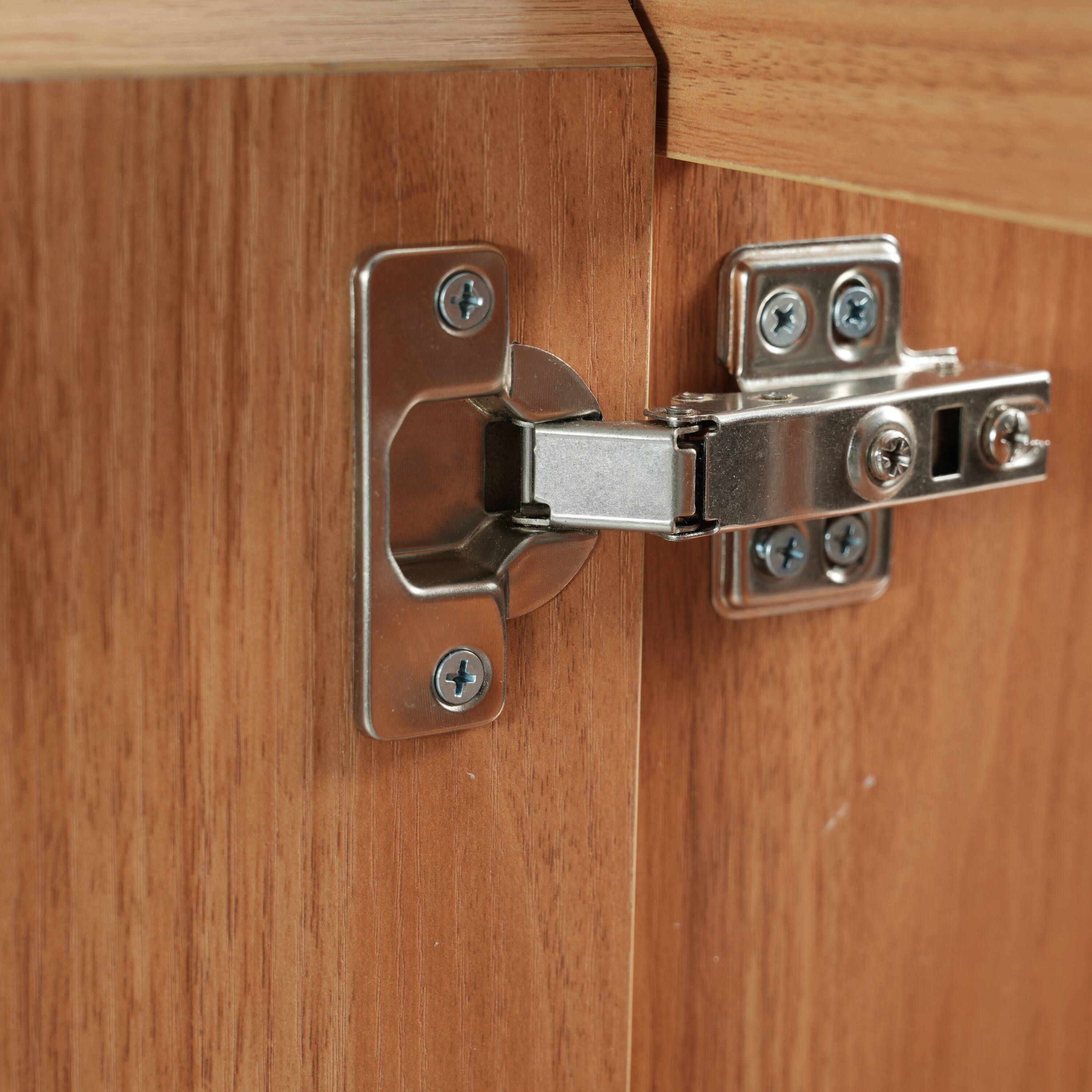 Left. Boyel Living - 30 Inch Modern Bathroom Vanity with Ceramic Sink Minimalist Cabinet 45 Degree Free Handle Vertical Stripes Natural - Natural.