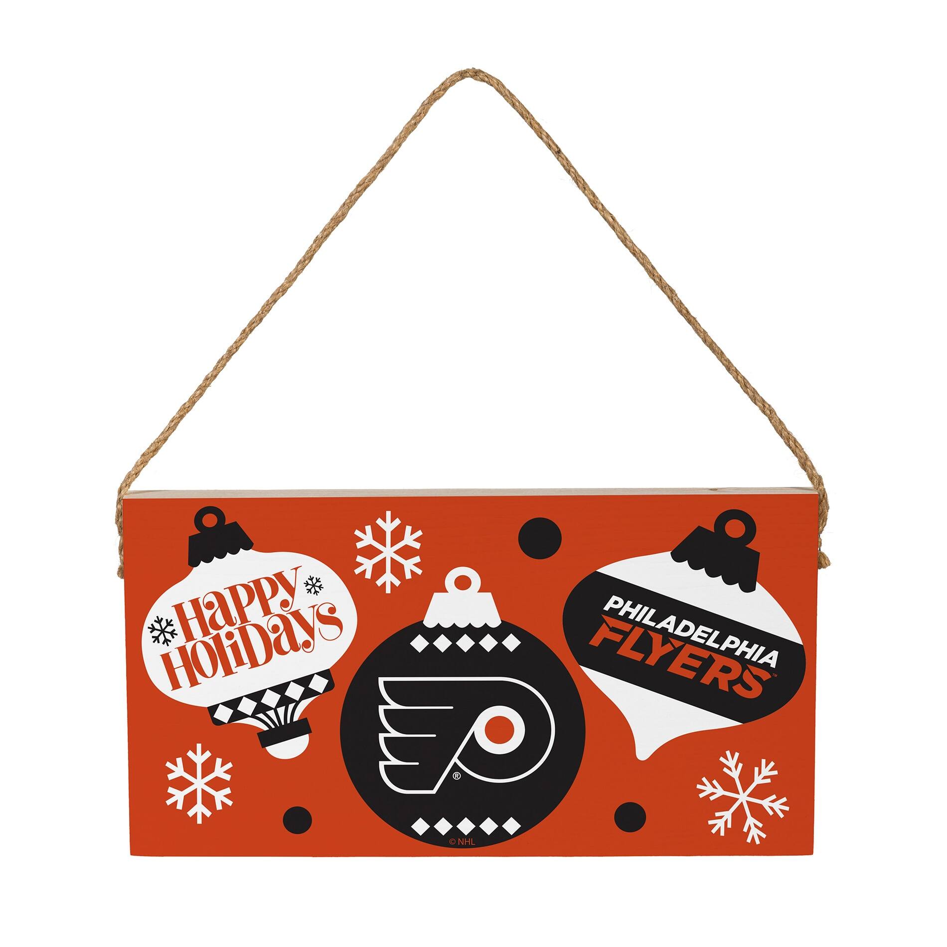 Philadelphia Flyers 6" x 11" Holiday Wood Wall Sign