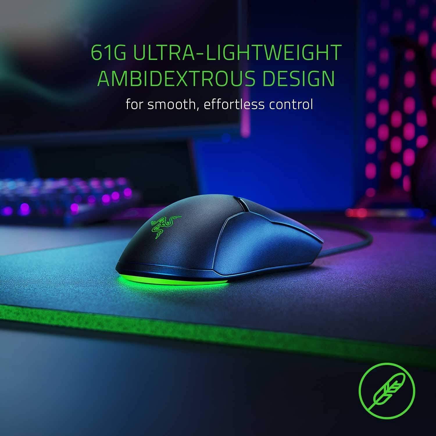 61G ULTRA-LIGHTWEIGHT AMBIDEXTROUS DESIGN for smooth, effortless control