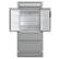 Alt View 3. Forno Appliances - Moena 19.2 Cu. Ft. French Door Counter-Depth Refrigerator with Modern Decorative Grill - Stainless Steel VCM.