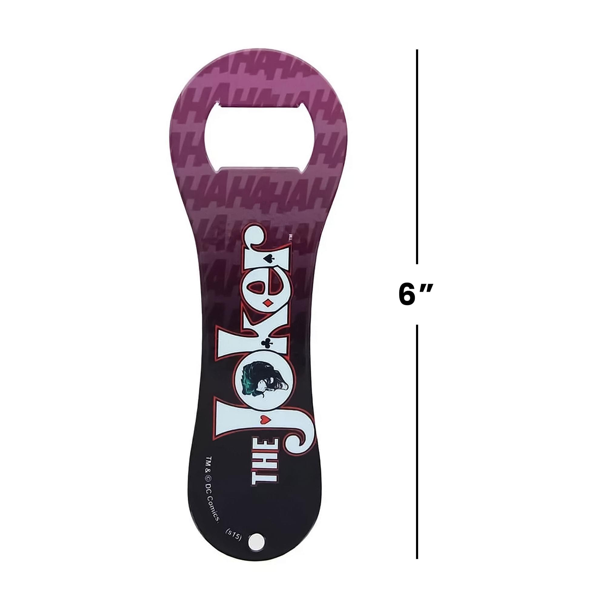 Sure, here is the corrected and grouped text from the image:

- "Joker"
- "THE"
- "TM & © DC Comics"
- "6" (inches)