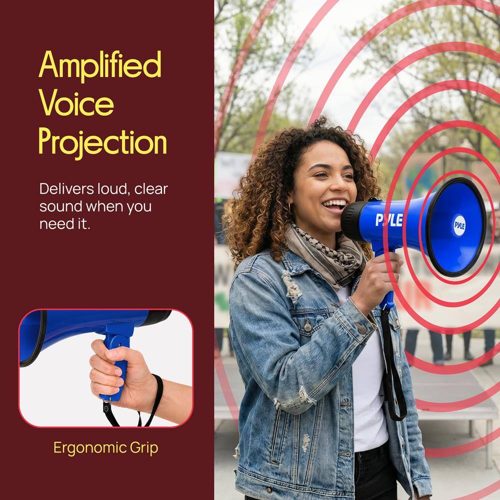 Amplified Voice Projection  
Delivers loud, clear sound when you need it.  

Ergonomic Grip