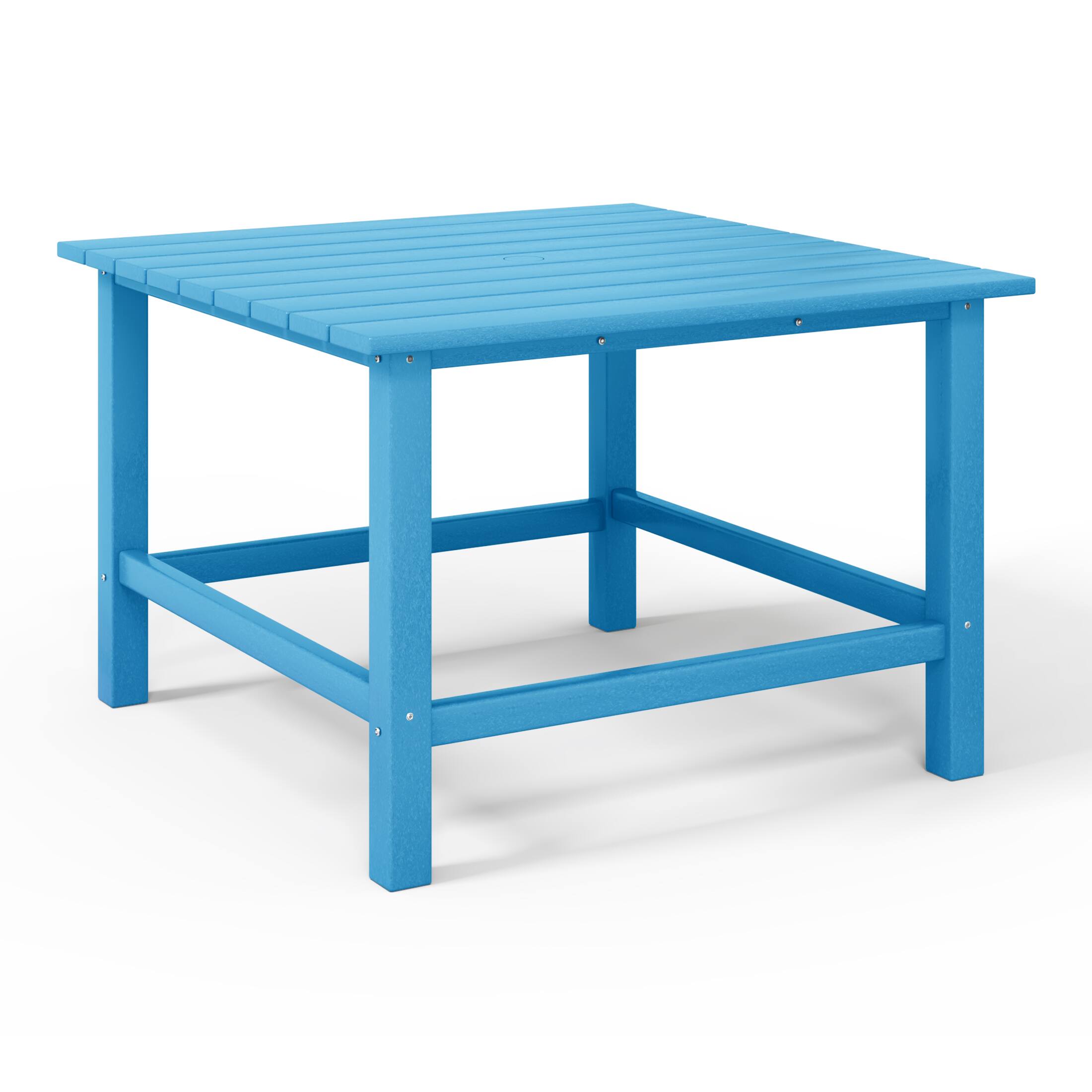 Left. WestinTrends - WestinTrends Malibu Kids Outdoor Patio Furniture HDPE 30" Wide Square Dining Table - Pacific Blue.