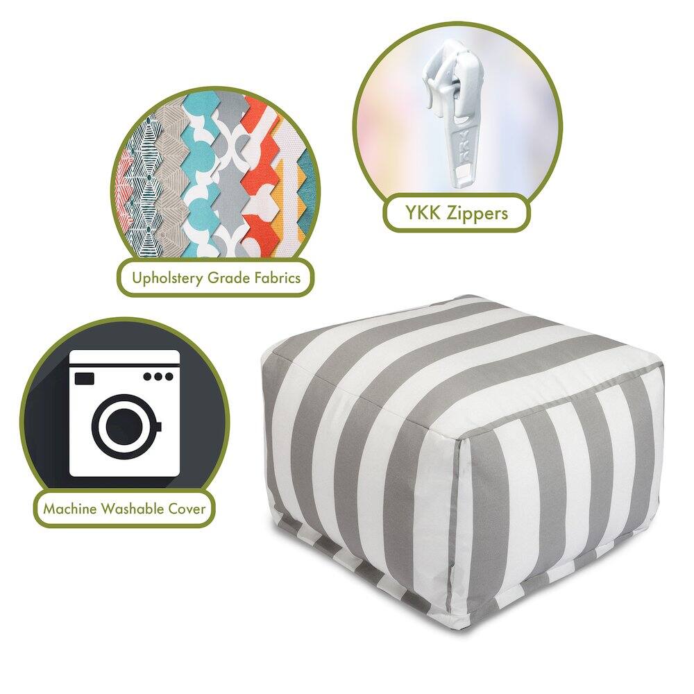 - Upholstery Grade Fabrics
- YKK Zippers
- Machine Washable Cover