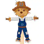 Front. Fan Creations - Indianapolis Colts 12" Scarecrow Yard Stake - Multicolor.