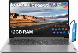 Lenovo - Upgraded - IdeaPad 1 15.6 HD Laptop - Intel Celeron with 12GB Memory - 1TB SSD + 128GB eMMC Storage - Numeric Keypad - Windows 11 - Cloud Grey