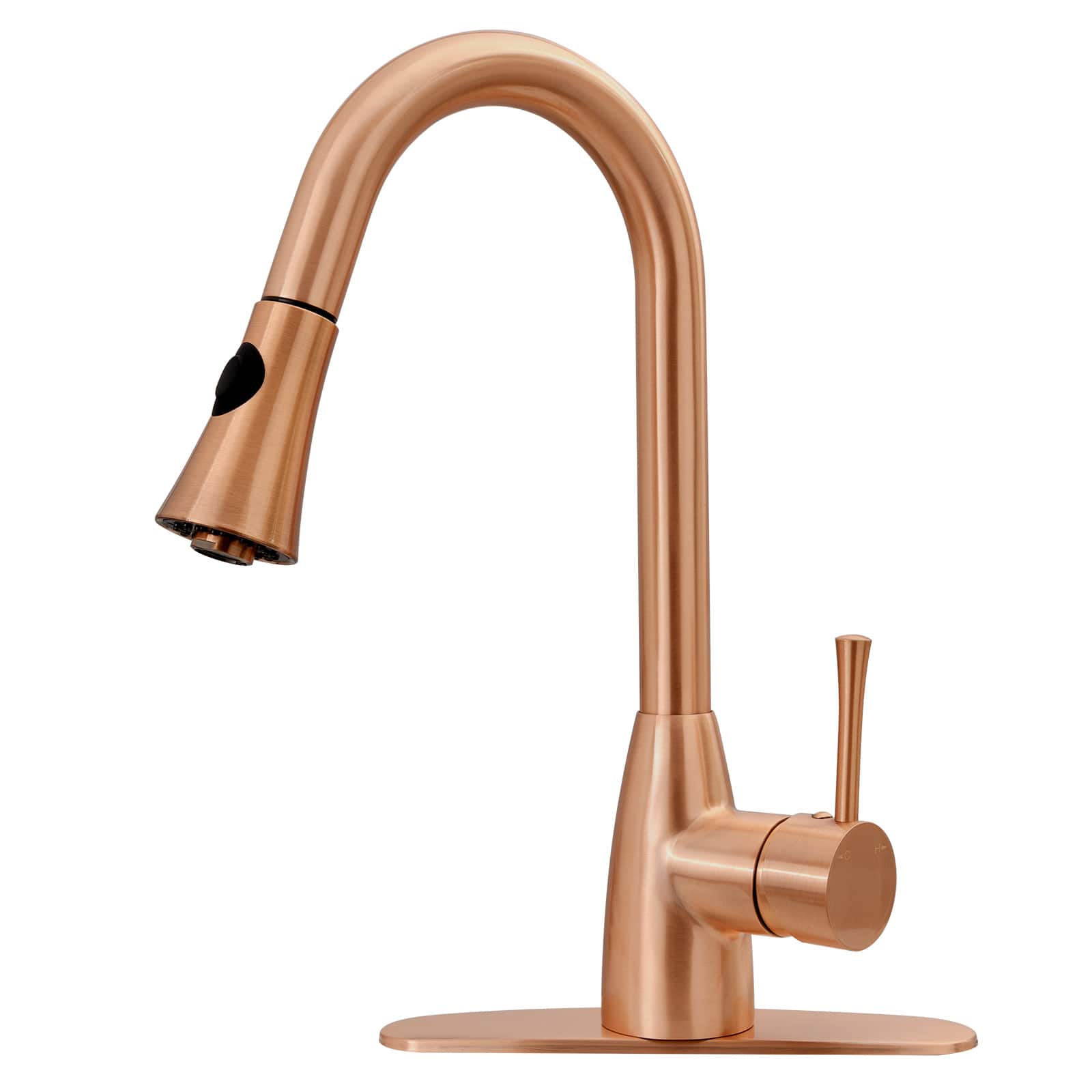 One-Handle Solid Brass Kitchen Faucet with Pull Down Sprayer