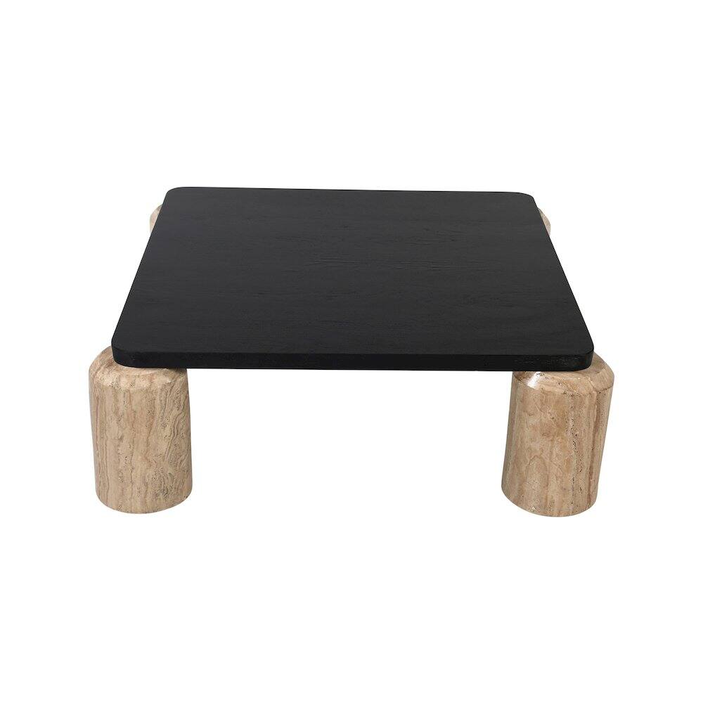 Alt View 3. Meridian Furniture - Ferrara Natural / Black Coffee Table - Brown.