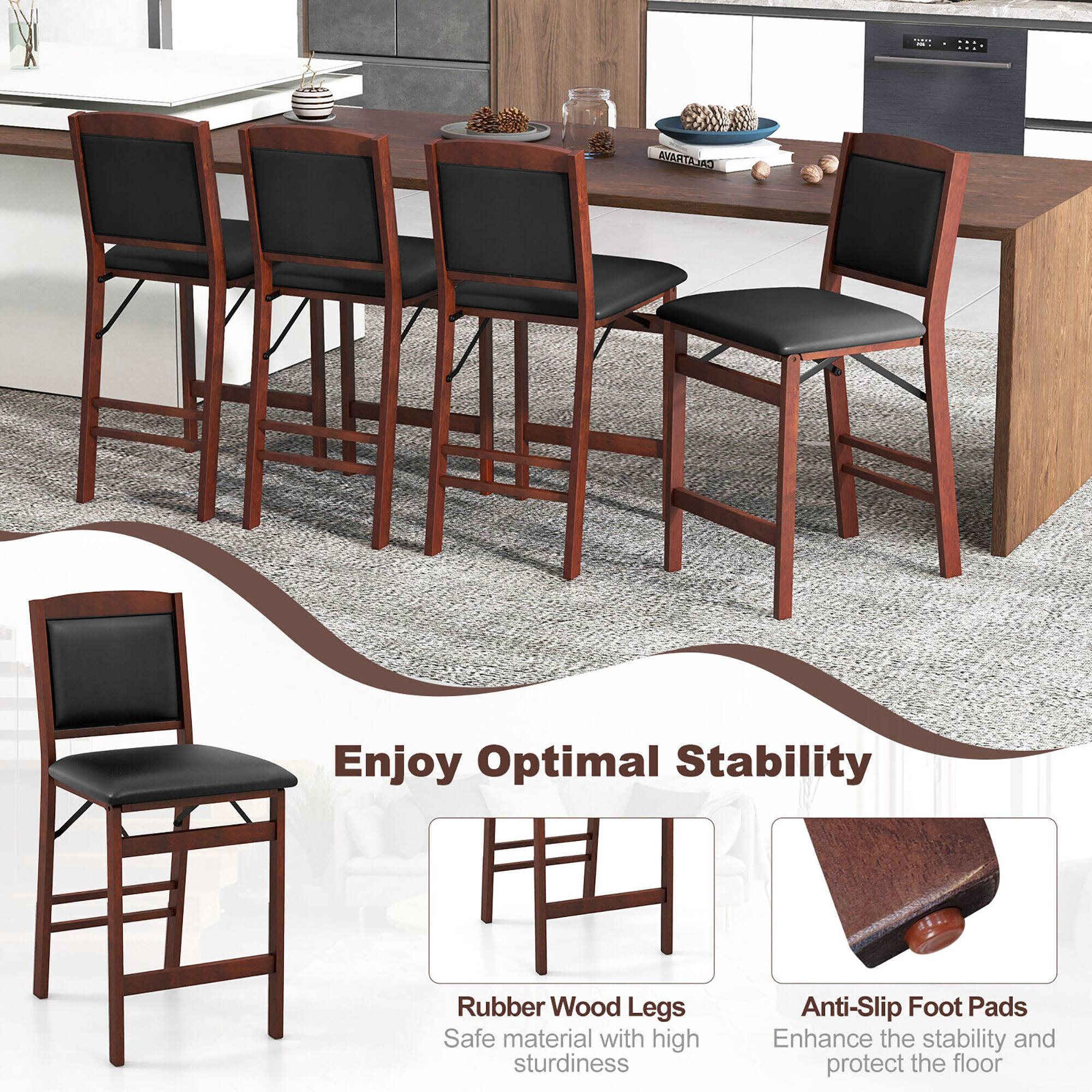 Enjoy Optimal Stability

Rubber Wood Legs  
Safe material with high sturdiness

Anti-Slip Foot Pads  
Enhance the stability and protect the floor