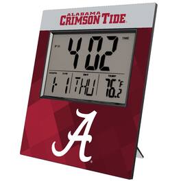 Keyscaper - Alabama Crimson Tide Color Block Digital Desk Clock - Multicolor