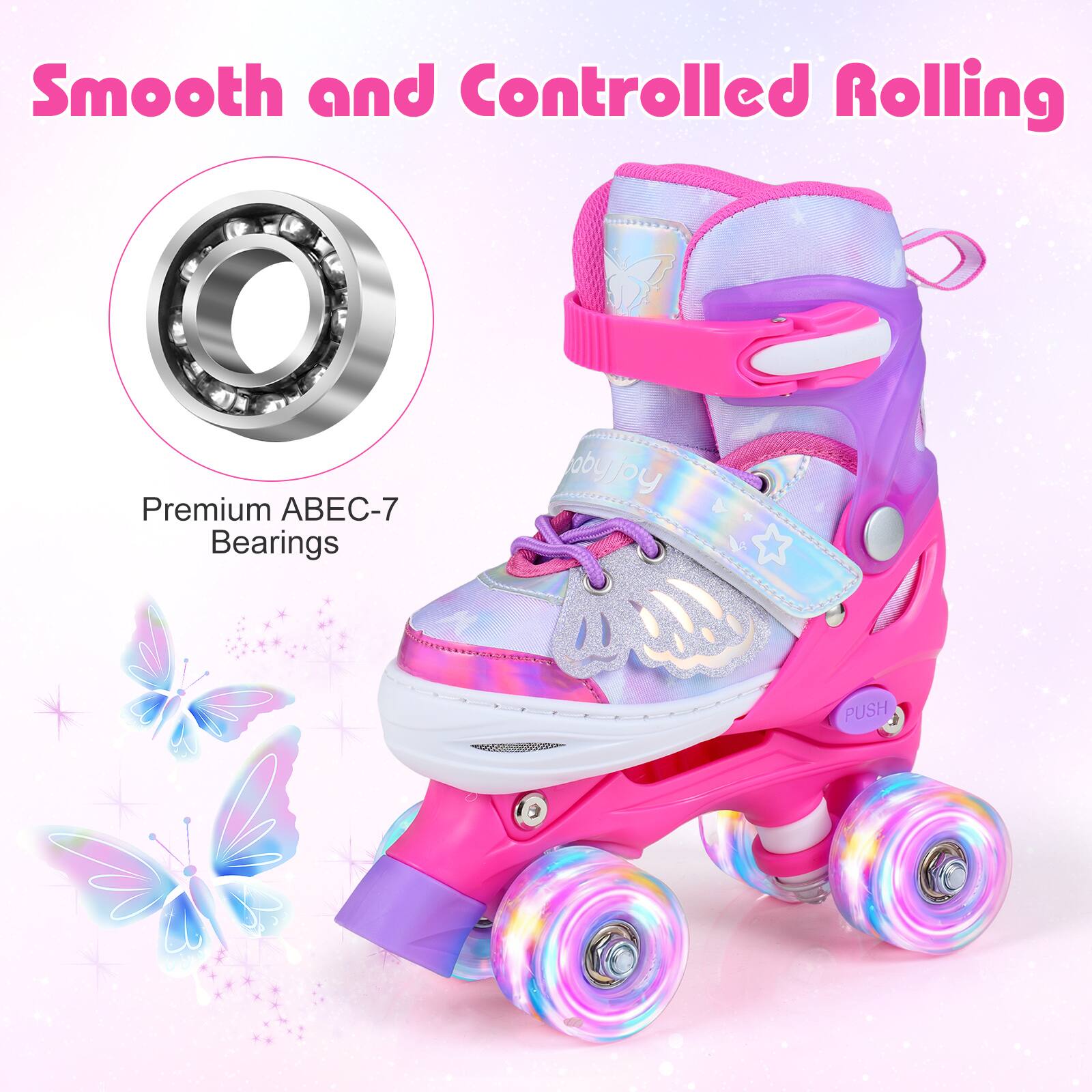 Smooth and Controlled Rolling

Premium ABEC-7 Bearings