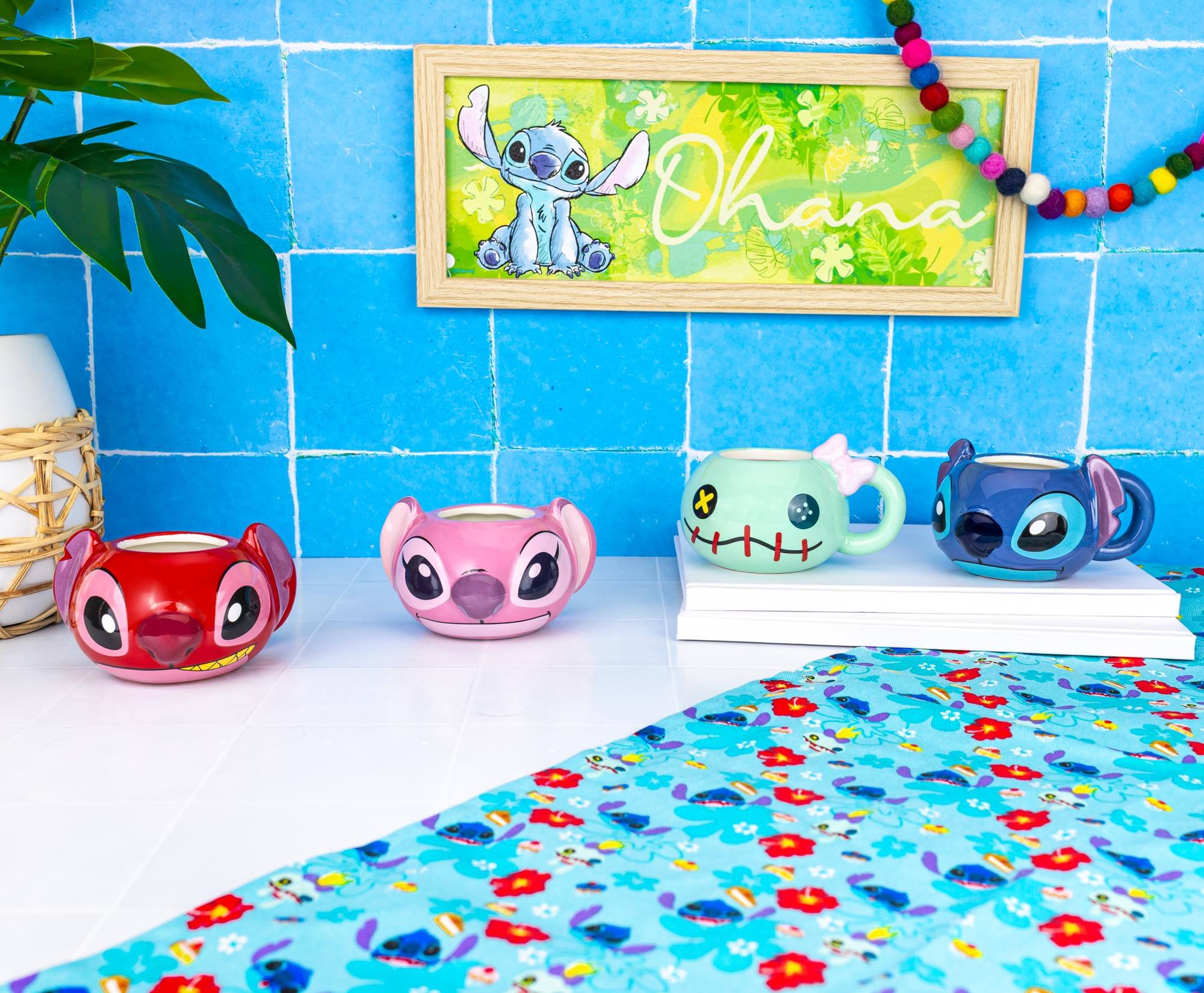 Alt View 2. Disney - Disney Lilo & Stitch Characters 2-Ounce Sculpted Ceramic Mini Mugs | Set of 4 - Multi-Colored.