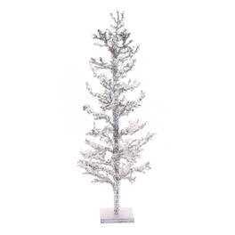 BreeBe - Icy Jeweled Twig Tree (Set of 2) - Silver