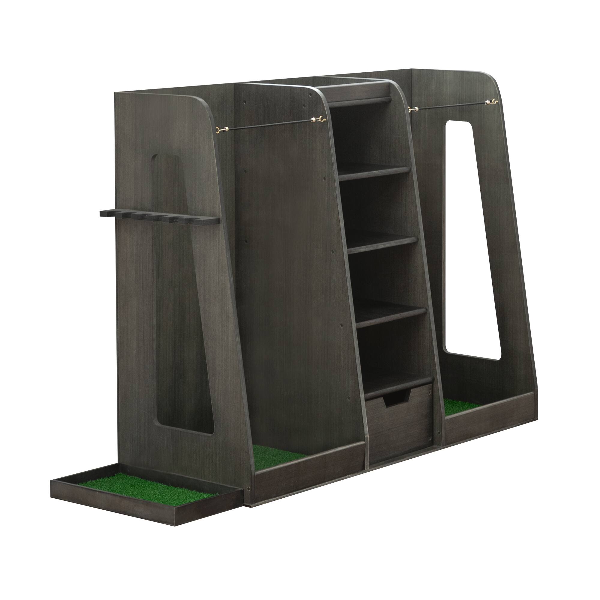 Alt View 8. ELEMENT ACE - Wooden Golf Bag Organizer with Drawers & Club Holders​​ - Gray.