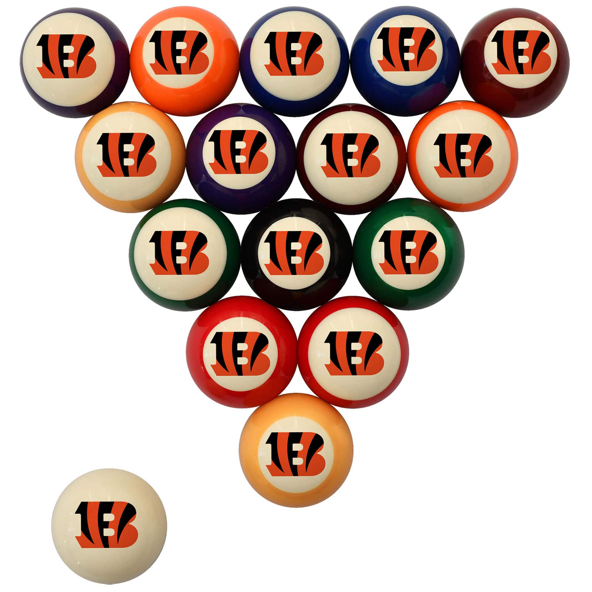 Imperial - Cincinnati Bengals Retro Billiard Ball Set - Cream