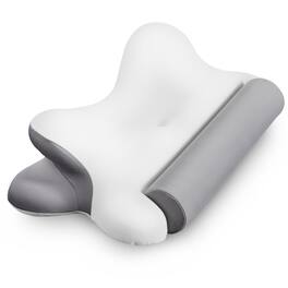 AENKYO - Cervical Neck Pillow Ergonomic Memory Foam Pillows Dual-height design for Sleeping - Gray