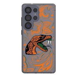 Keyscaper - NCAA - Florida A&M Rattlers Paisley Galaxy Clear Case - S23 Ultra - Multicolor