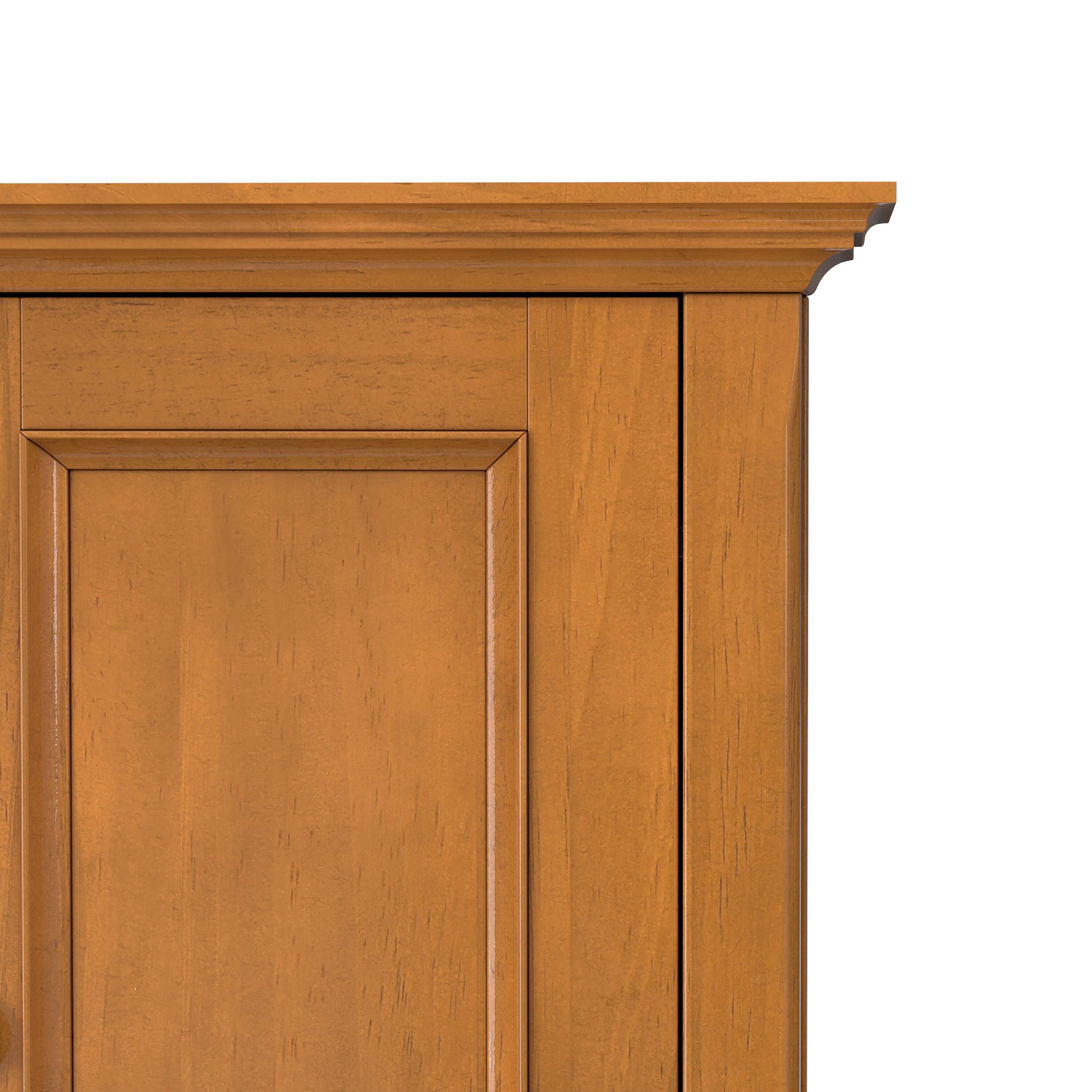 Alt View 7. Simpli Home - Simpli Home Amherst 32 inch Wide Solid Wood Transitional Low Storage Cabinet in Light Golden Brown - Light Golden Brown.