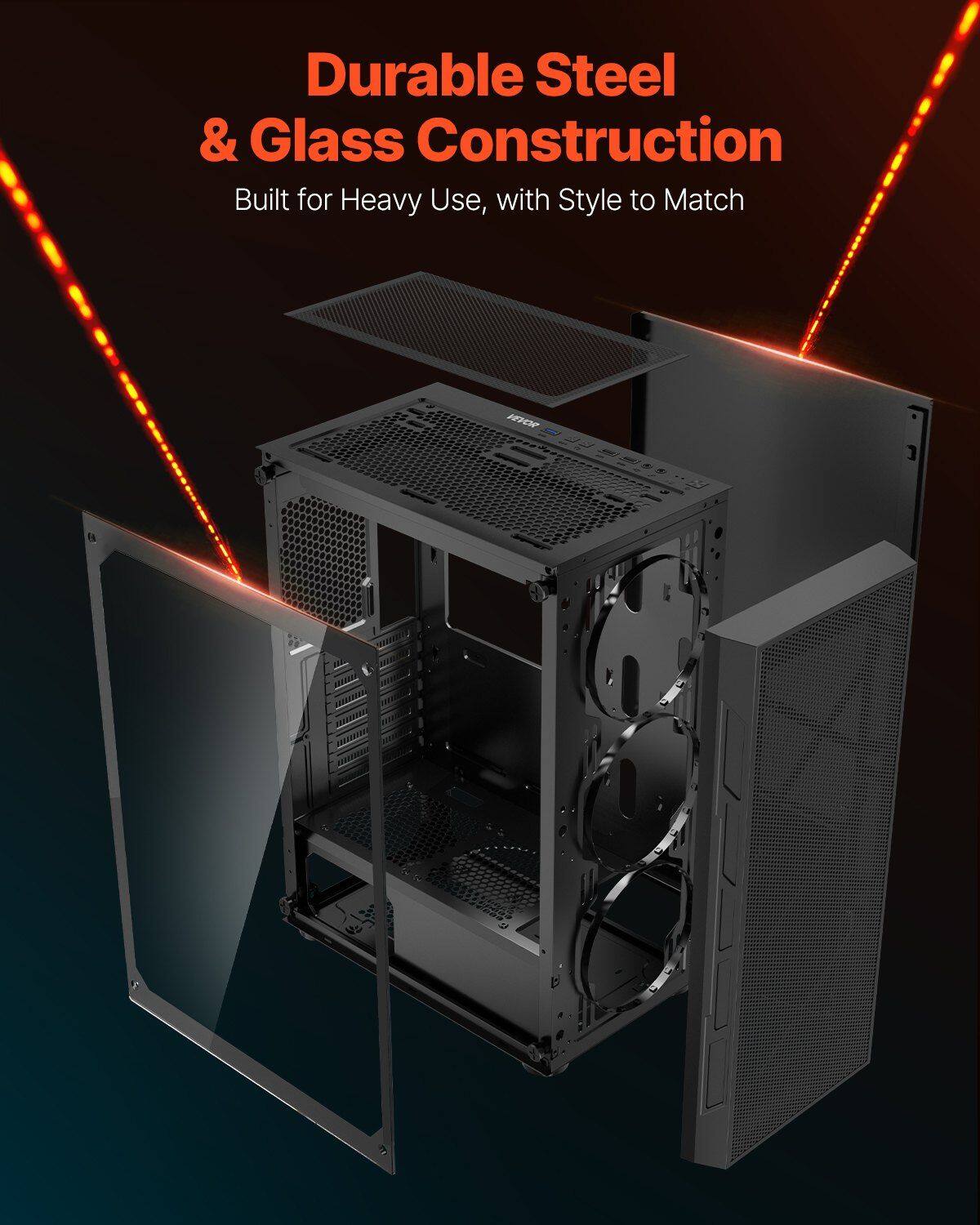 Durable Steel & Glass Construction  
Built for Heavy Use, with Style to Match