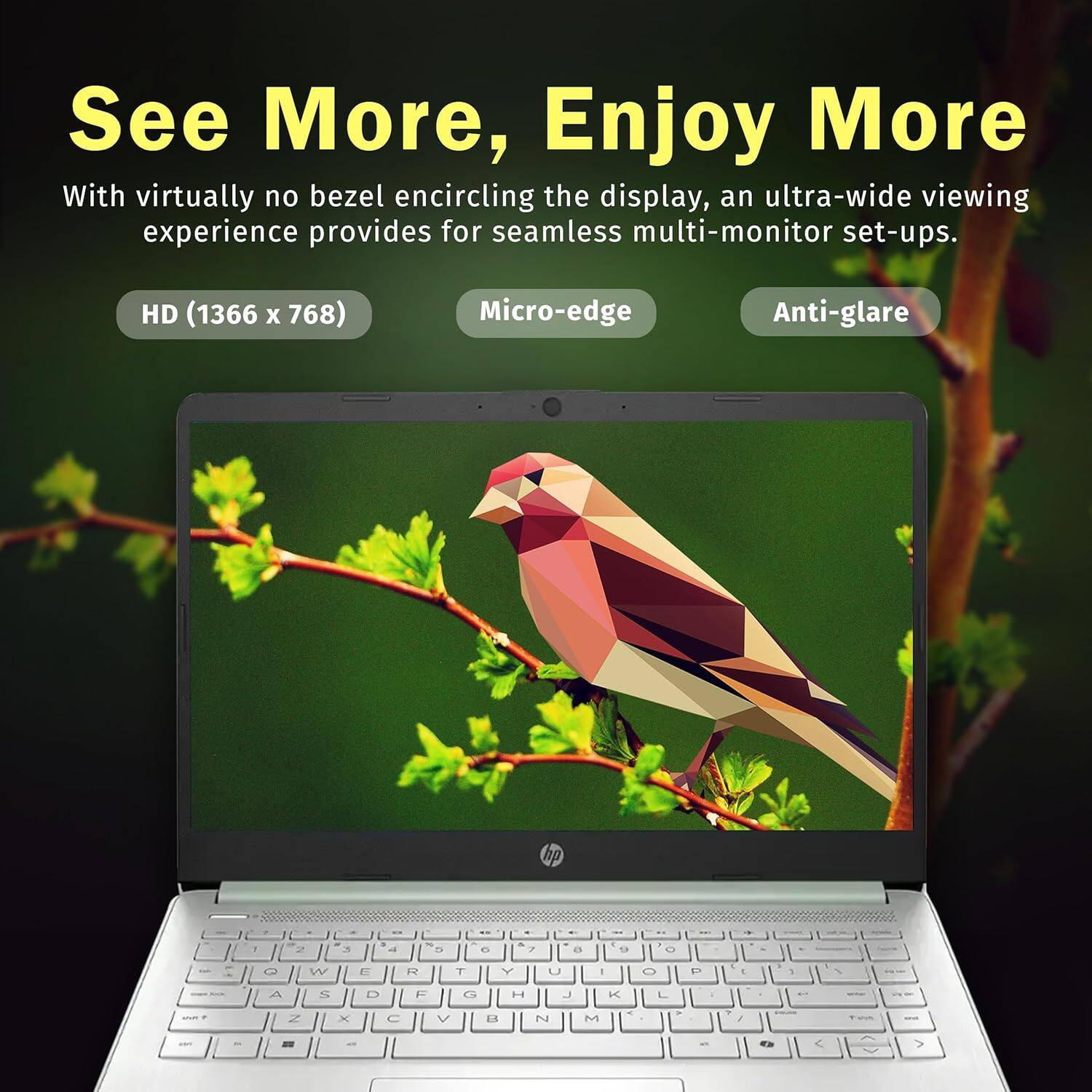 See More, Enjoy More

With virtually no bezel encircling the display, an ultra-wide viewing experience provides for seamless multi-monitor set-ups.

HD (1366 x 768)  
Micro-edge  
Anti-glare