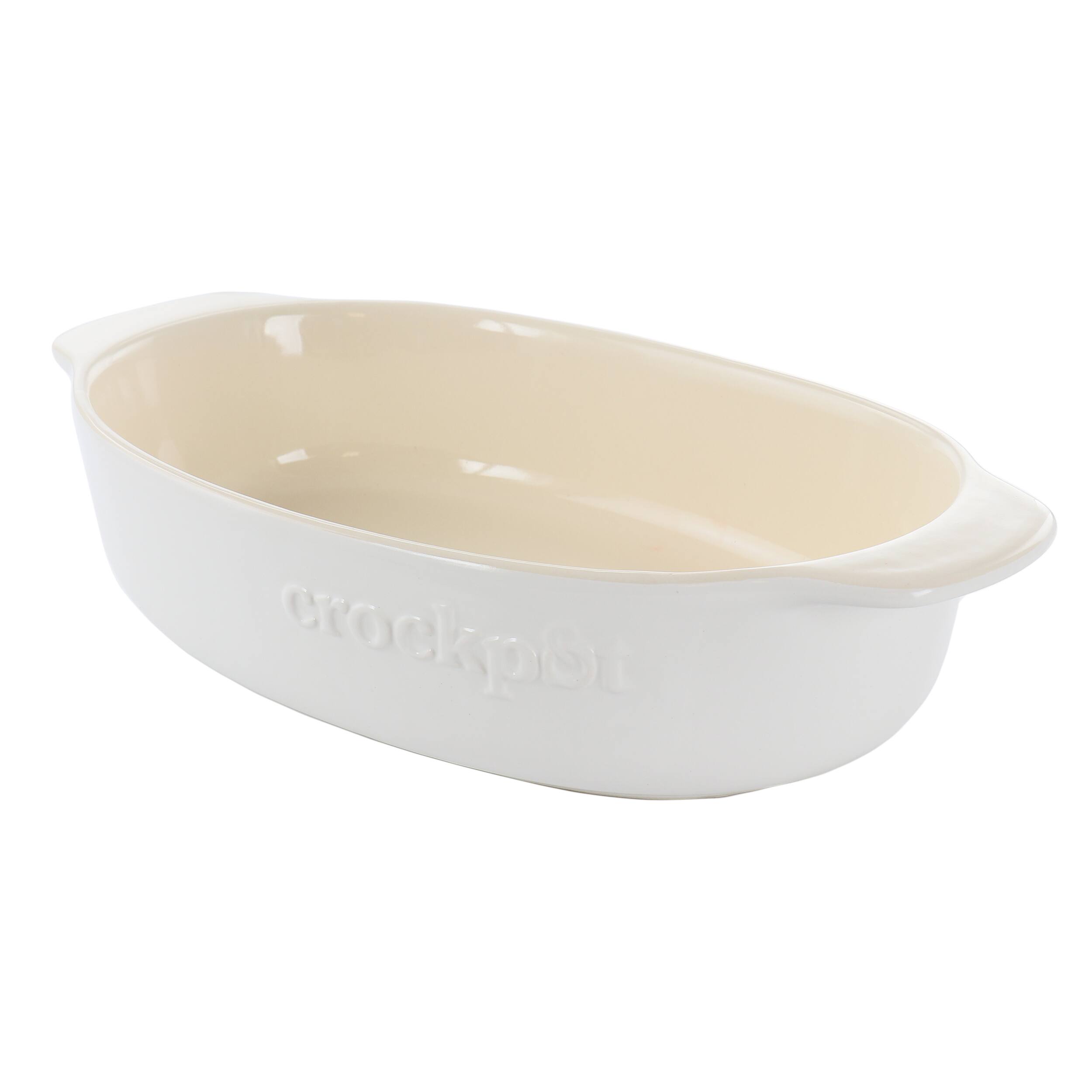 Alt View 1. Crockpot - Crock Pot Artisan 2.5 Quart Oval Stoneware Casserole in White - White.