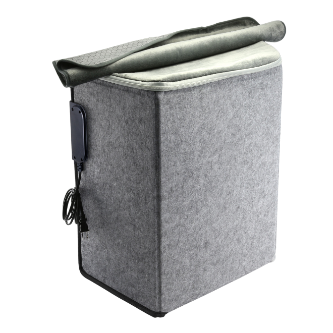 Alt View 1. Victor - Heetz™ Foot and Leg Warmer Deluxe - Gray.