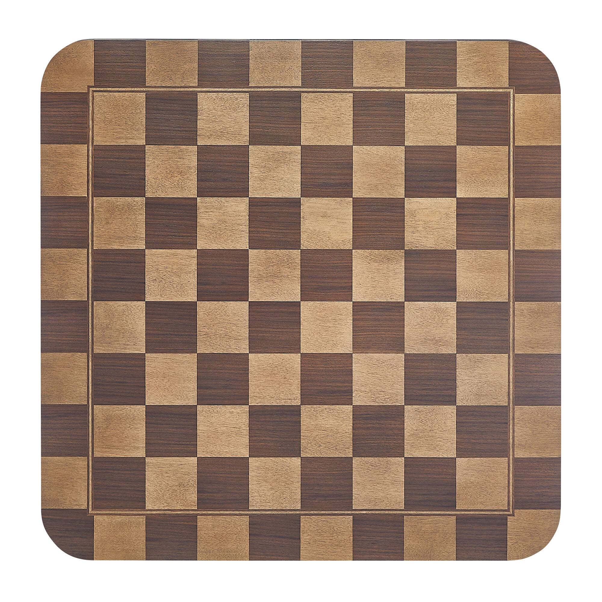 Alt View 4. Modway - Oscar 36 Inch Square Checkered Dining Table by Modway - Walnut and Dark Walnut.