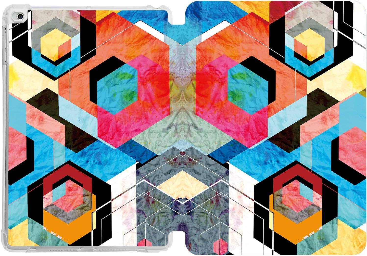 Alt View 4. DuraSafe Cases - iPad 9.7" 6th/5th Gen & Air 2/Air 1 Slim Printed Folio with Auto Sleep/Wake A1474 A1475 A1476 A1566 A1567 A1822 A1823 - Modern Art.