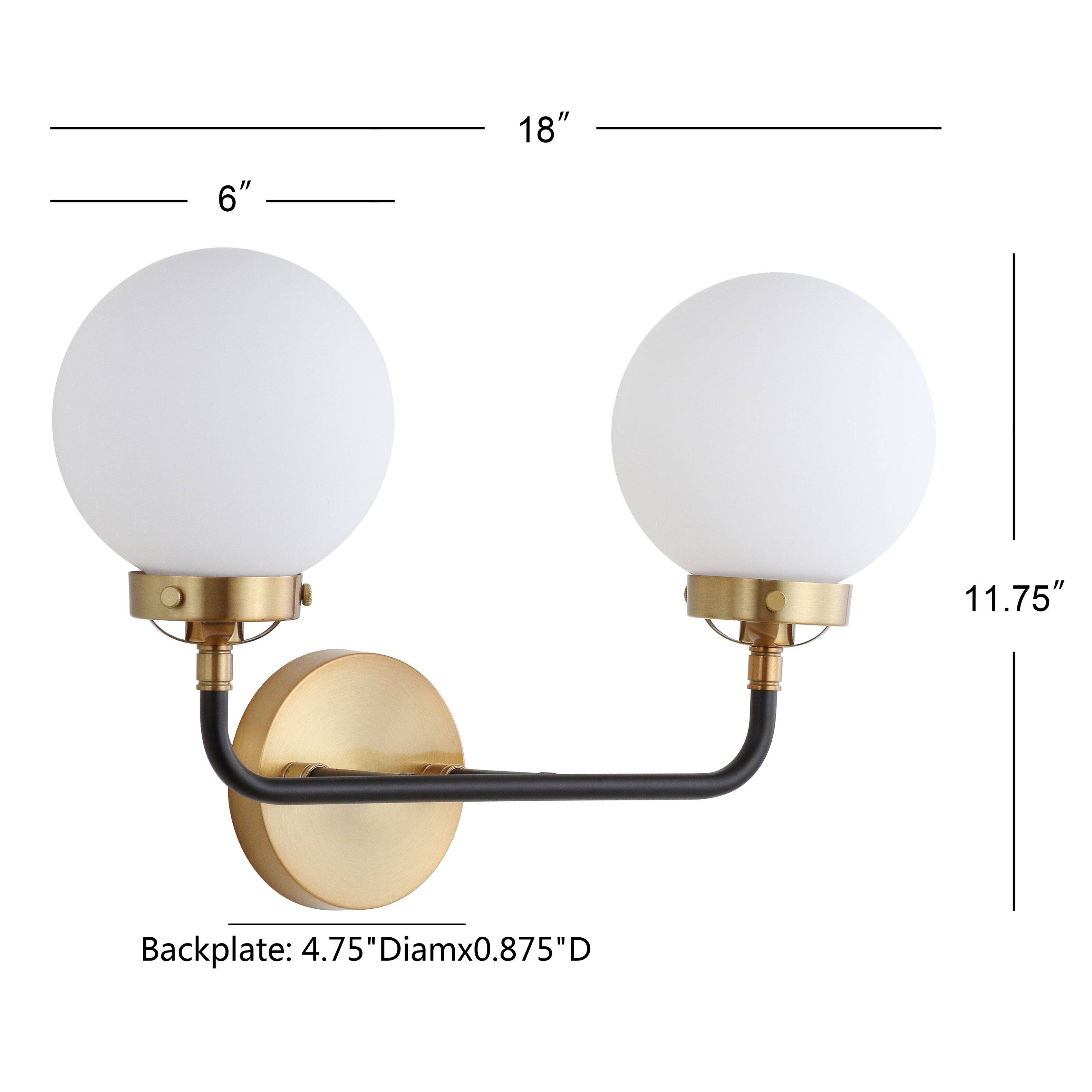 18" 6" 11.75"  
Backplate: 4.75" Diamx0.875" D