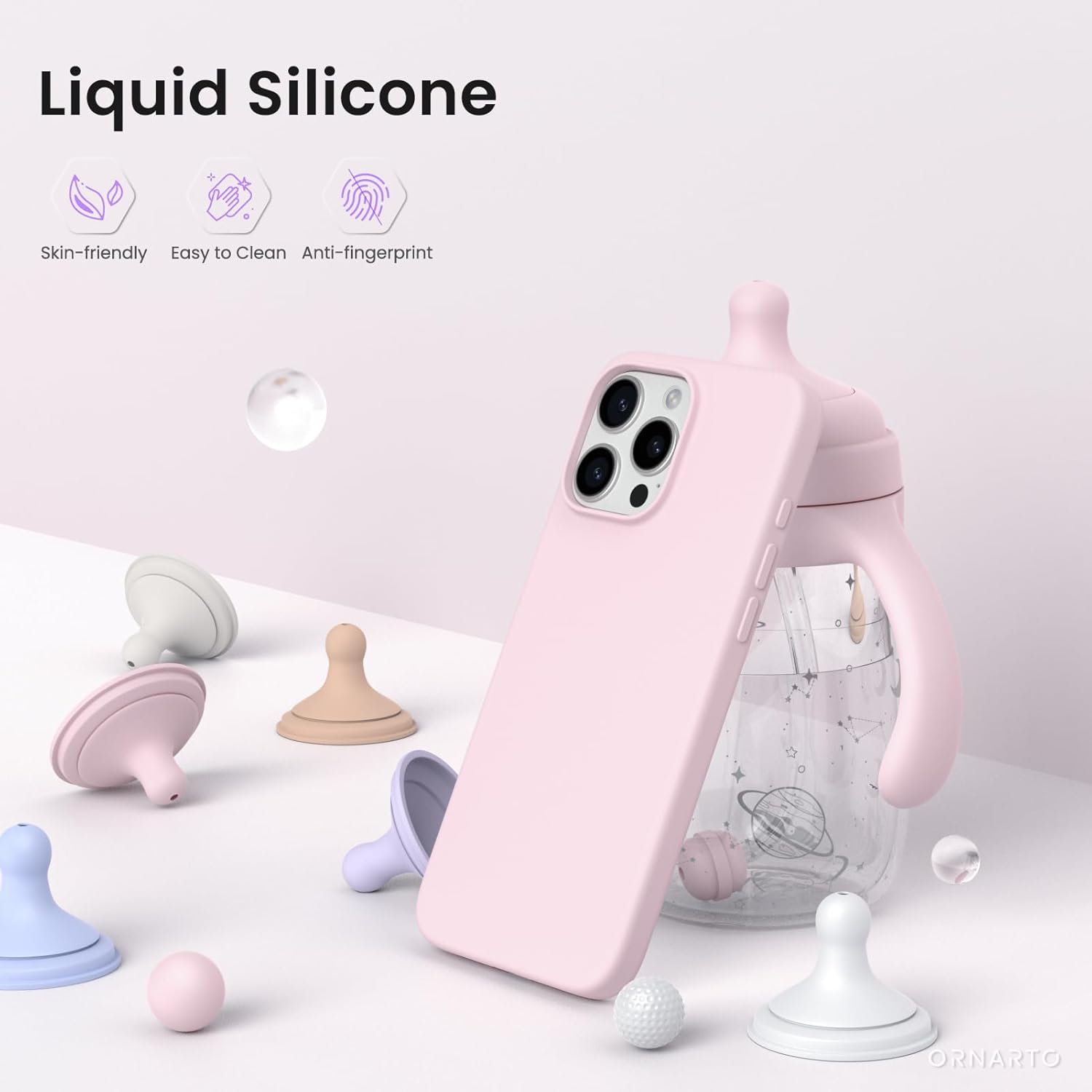 Liquid Silicone Skin-friendly Easy to Clean Anti-fingerprint ORNARTO