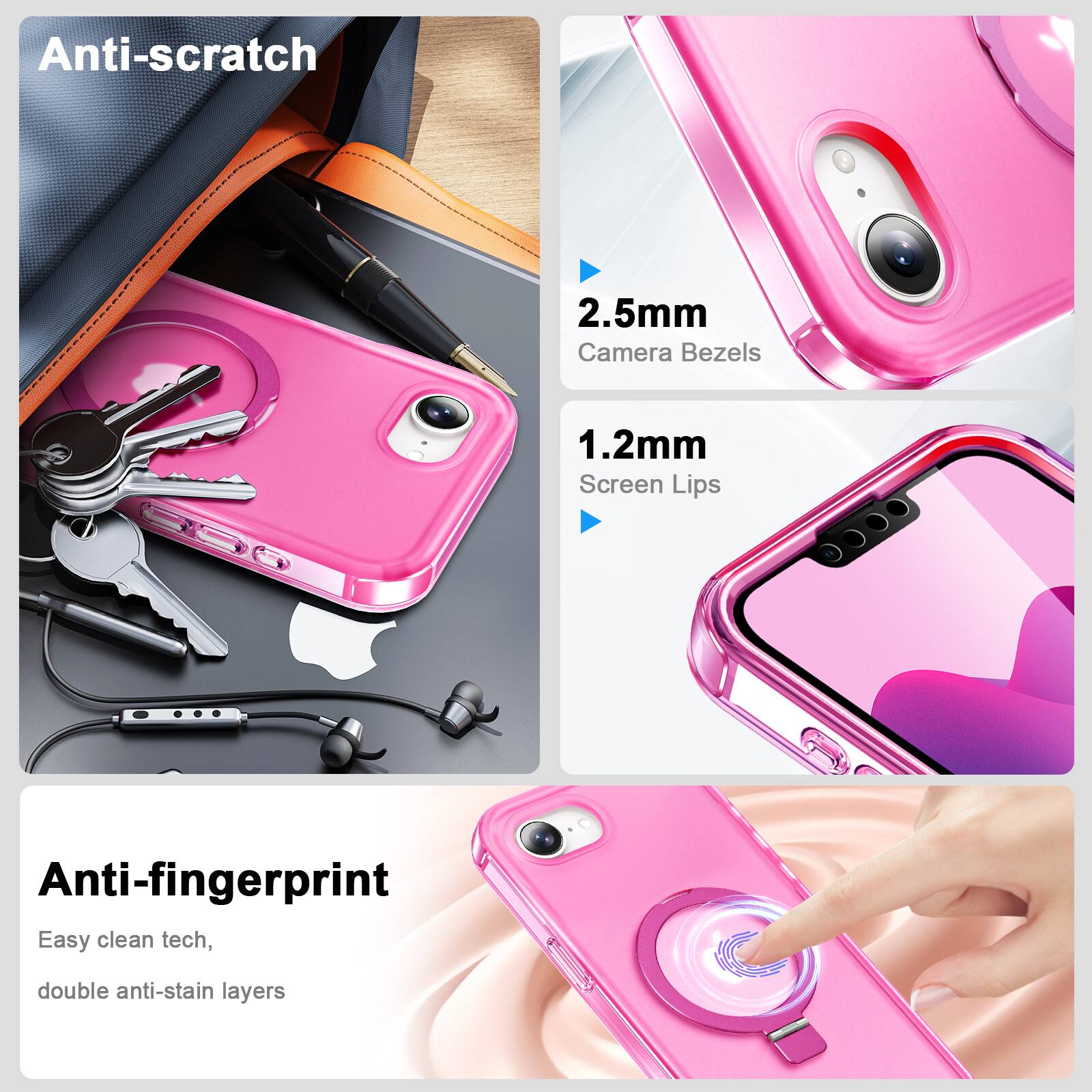 Anti-scratch

2.5mm Camera Bezels

1.2mm Screen Lips

Anti-fingerprint
Easy clean tech, double anti-stain layers
