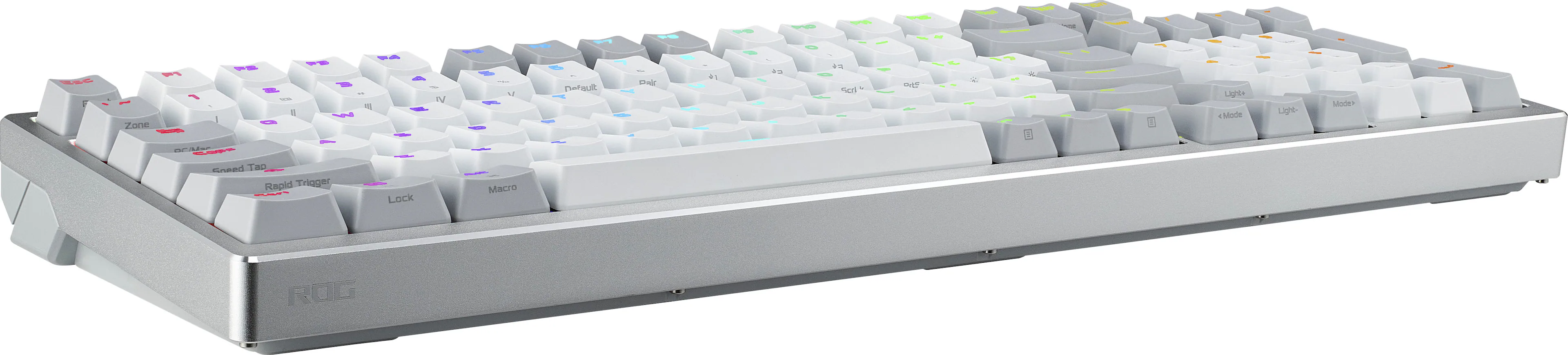 - Zone 1
- d T | C
- Default
- mhair
- +4 m mat
- Light
- cilude
- Lighe
- LESTET
- CO
- Sneed
- Tao
- Rapid Trigger
- Lack
- Macro
- ROG

- Speed Tap
- Rapid Trigger
- Lock
- Macro

- Light+
- Mode+
- Light+
- Mode+

- d-Default
- Pair
- IV
- V