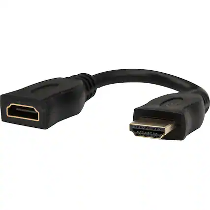 Front. Rocstor - 6in High Speed HDMI Port Saver Cable M/F - Ultra HD 4k x 2k HDMI Cable.