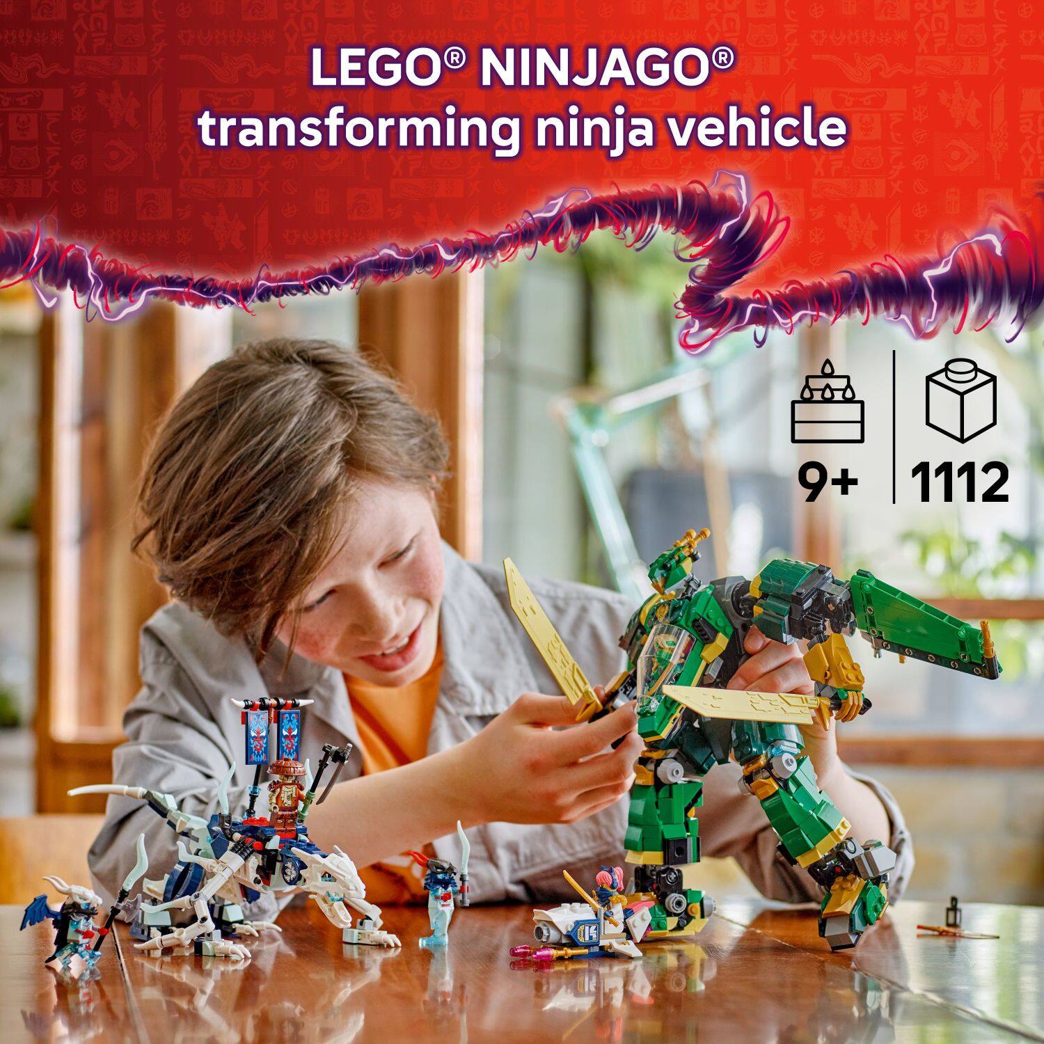 LEGO NINJAGO transforming ninja vehicle 9+ 1112