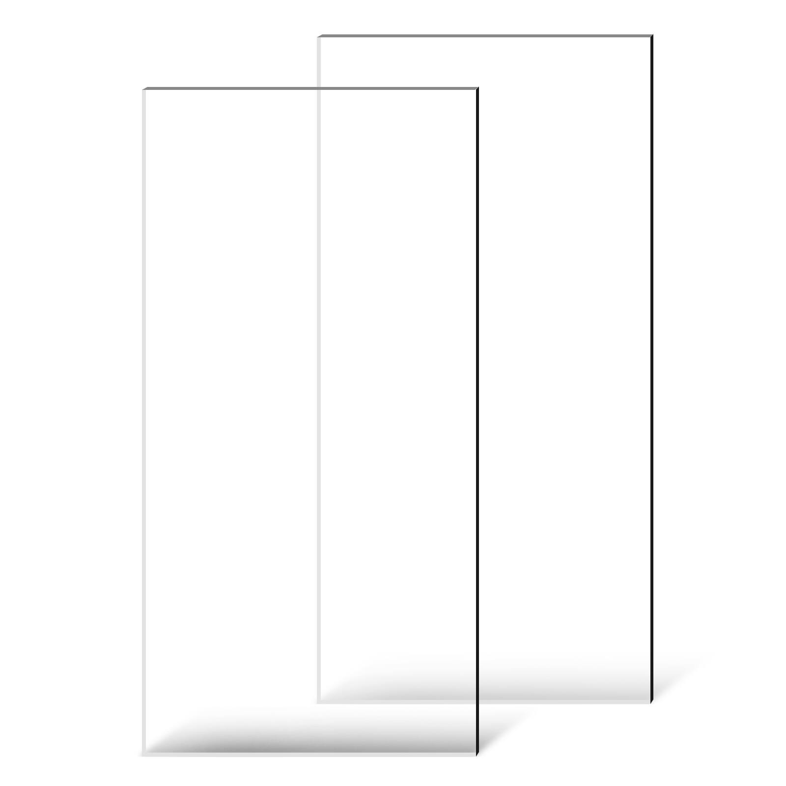 Alt View 5. VEVOR - Plexiglass Acrylic Sheets, 2-Pack Plastic Sheet, 24 x 48 Inch 1/8 Inch Thick Clear Plastic Cast Transparent Glass - Transparent.