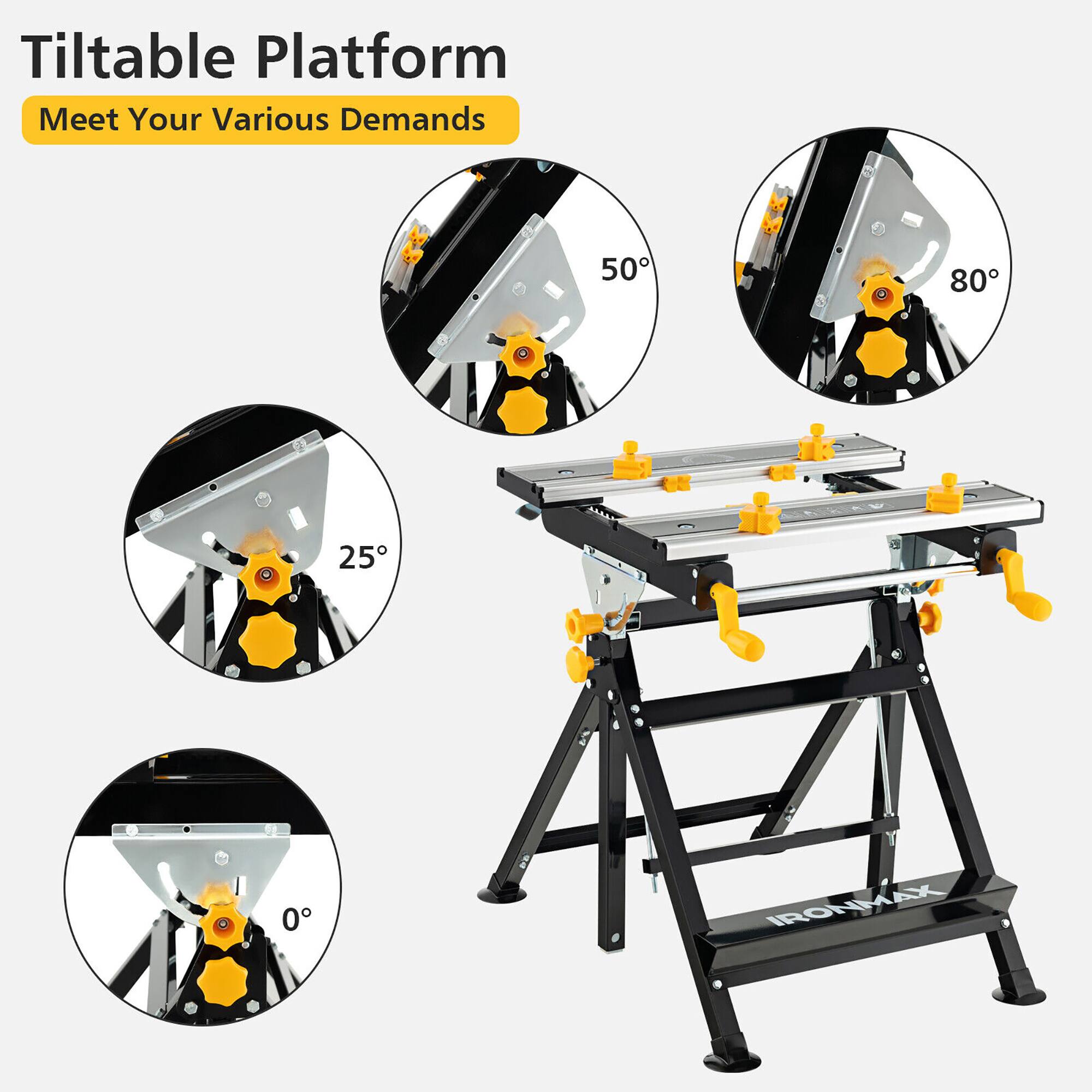 Tiltable Platform  
Meet Your Various Demands  

50°  
80°  
25°  
0°  

IRONMAX