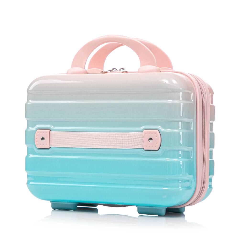 Alt View 9. Ropilly - Ropilly 2 Piece Luggage Set 20 Inch Carry On Suitcase Gradient Color Travel Suitcase PC Hard Shell - Blue+Pink.