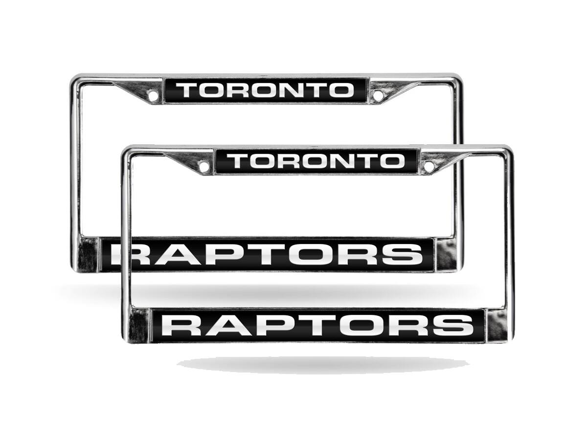 Toronto Raptors NBA (Set of 2) Chrome Metal Laser Cut License Plate Frames